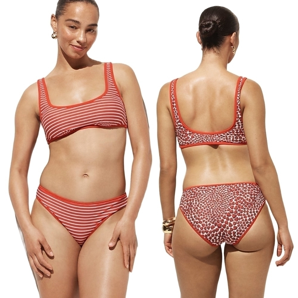 J. Crew hipster bikini bottom in reversible print Medium Large & XL NWT